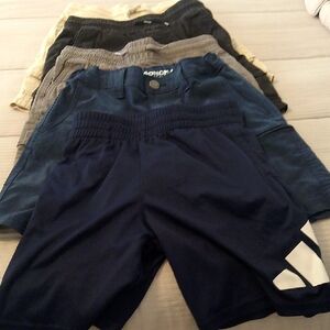 Lot of Boys' Shorts in Various Colors. 1 pair of cotton joggers.